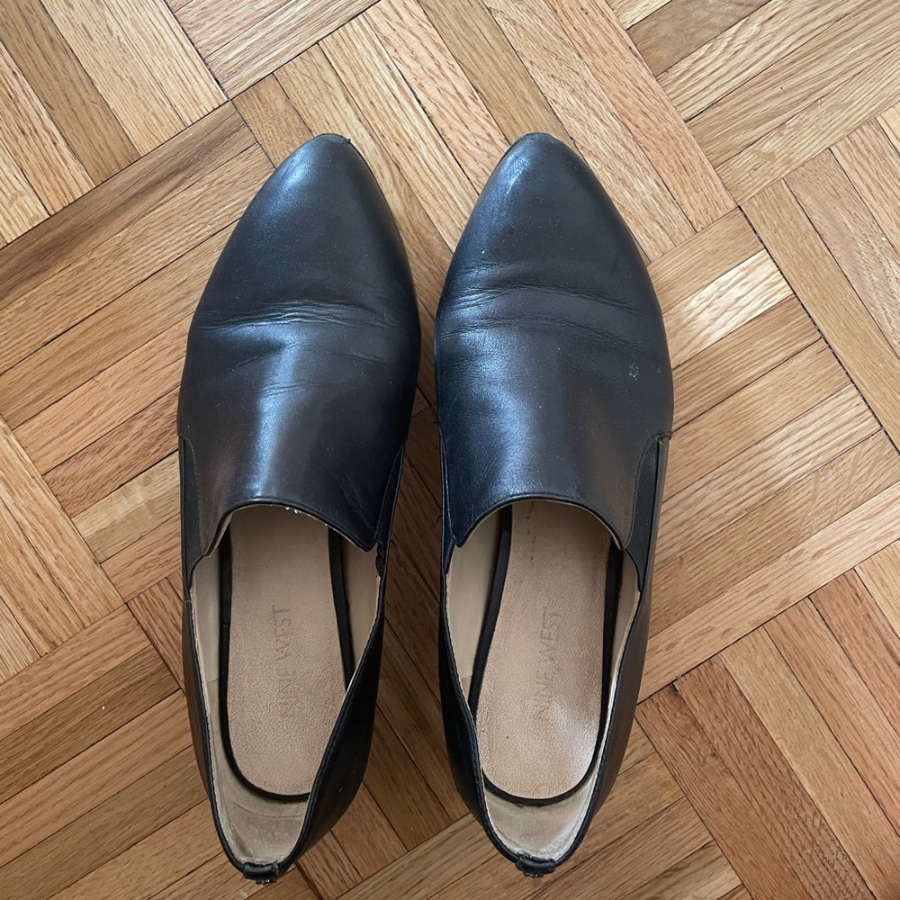 Black loafers